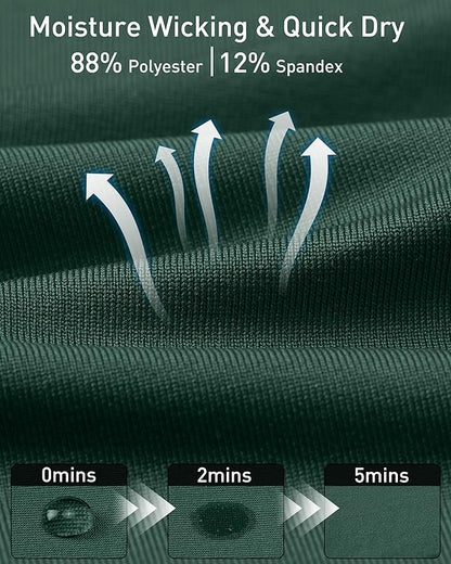 Roadbox 3 Pack Compression Pants Men, Performance Running Workout Sports Leggings, Gym Basketball Athletic Tights Base Layer