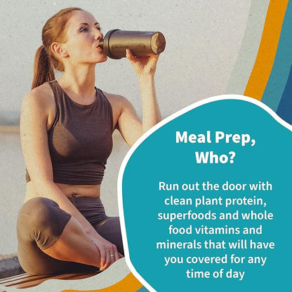 Garden of Life Meal Replacement Shakes, Vegan, Raw, Organic, Lightly Sweet Protein Powder with Plant Based Pea Protein, Sprouts, Greens, Probiotics, 28 Servings