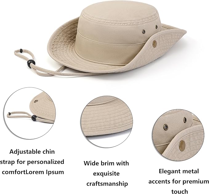 Foraker Bucket Sun Hats with Wide Brim for Men Women, UPF 50+ Boonie Hat Foldable UV Protection Hiking Beach Fishing Safari