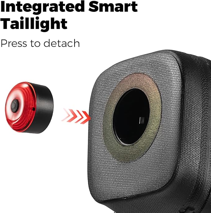 ROCKBROS Bike Saddle Bag with Night Riding Taillight and Brake Sensor- Waterproof Road & Mountain Bike