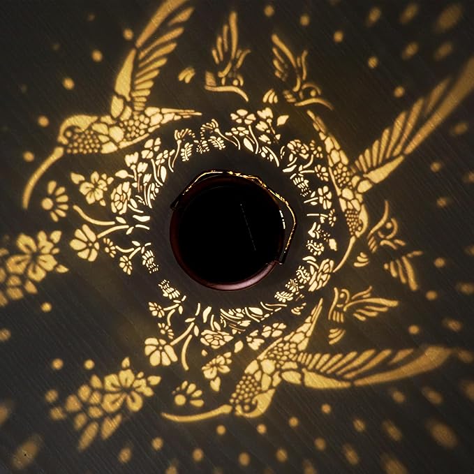 Hummingbird Solar Lantern - Waterproof Hanging Lantern for Outside-Outdoor Decorative Solar Lanterns for Garden, Patio, Backyard, and Porch Perfect Gifts for Women