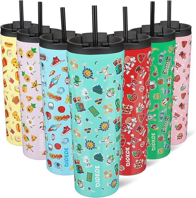 BJPKPK 30oz Stainless Steel Insulated Tumbler With lid And Straw Travel Coffee Thermal Tumblers Cup For Women And Men,Spring Party Green