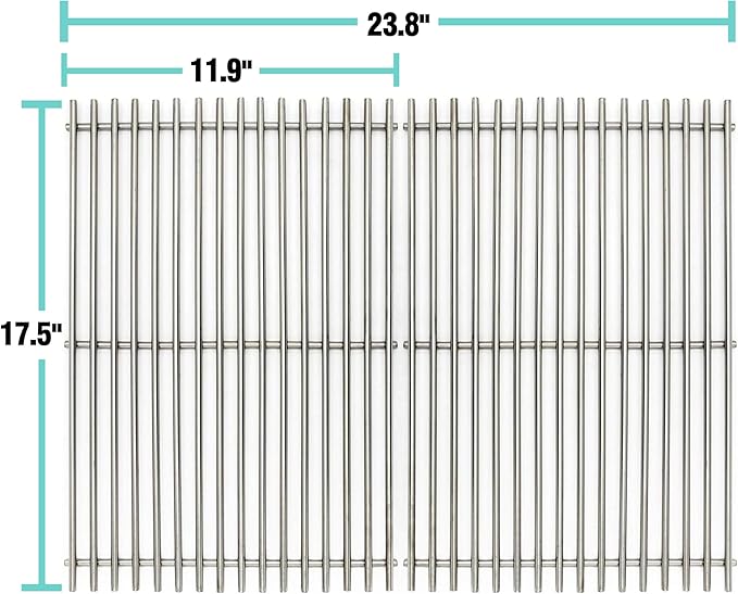 2Pack 17.5'' Weber Spirit 300 Stainless Steel Grill Grates, Cooking Replacement Parts for Weber Spirit 700, Genesis Silver B/C, Genesis Gold B/C, Genesis Platinum B/C, Genesis 1000-3500, 7638