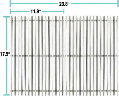 2Pack 17.5'' Weber Spirit 300 Stainless Steel Grill Grates, Cooking Replacement Parts for Weber Spirit 700, Genesis Silver B/C, Genesis Gold B/C, Genesis Platinum B/C, Genesis 1000-3500, 7638