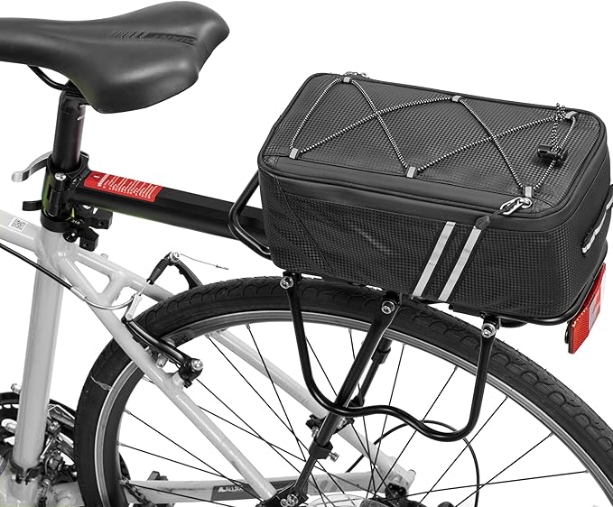 Rear Bike Rack,Bike Cargo Rack w/Fender & Large Size Reflective,Quick Release Mountain Road Bicycle Rear Racks,Universal Bike Luggage Rack,Large Capacity Bike Pannier Rack,YONTUO