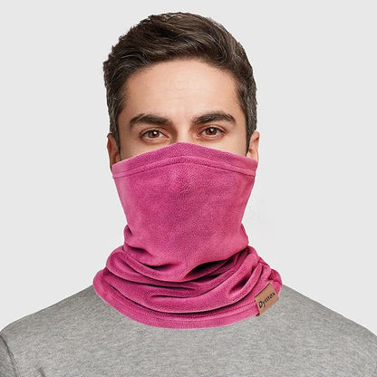 Winter Neck Warmer Gaiter Fleece Neck Cover Cotton Balaclava Windproof Face Cover Mask for Women Men