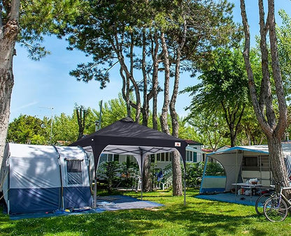 ABCCANOPY Outdoor Pop up Canopy Tent, 10x10 Instant Portable Canopy for Camping, Beach, Backyard, Black
