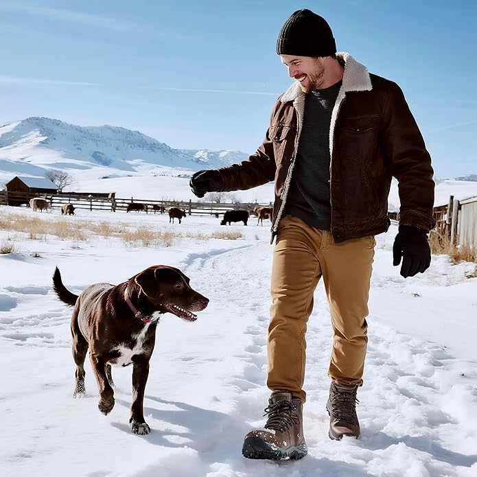 NORTIV 8 Mens Hiking Winter Snow Insulated Waterproof Outdoor Boots