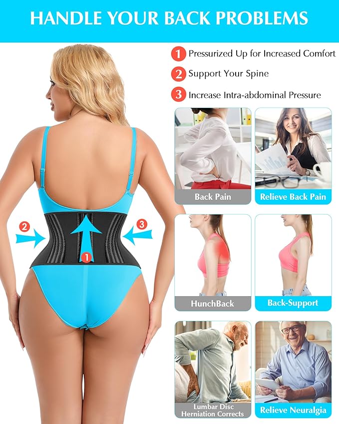 Short Torso Waist Trainer for Women Lower Belly Fat, Workout Fajas Colombianas Waist Cincher Corset