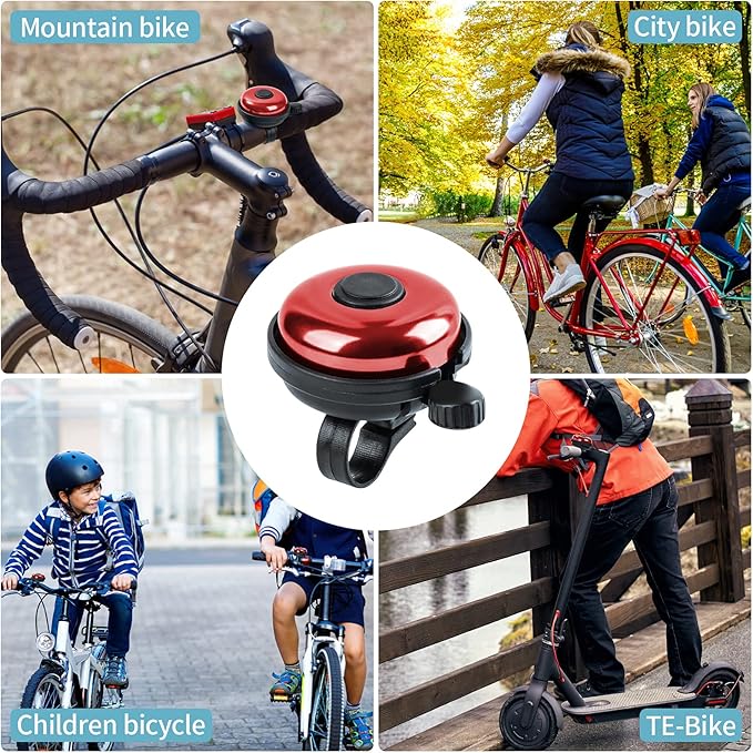 Classic Bike Bell, Aluminum Bicycle Bell, Loud Crisp Clear Sound Bicycle Bike Bell for Adults Kids