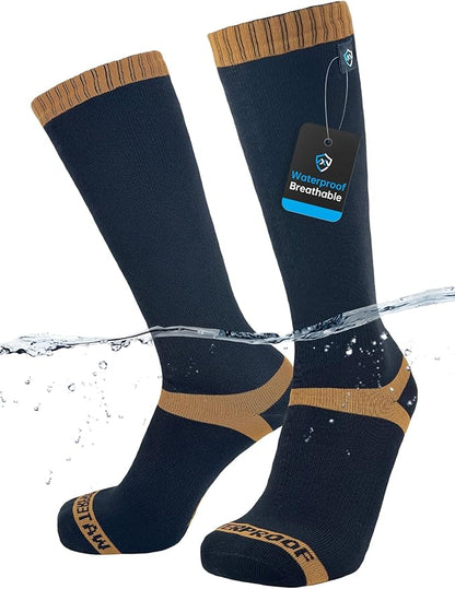DexShell Waterproof Socks for Men & Women - Mid Calf Boot Sock, Warm for Hiking Camping in Extreme Cold Wet Weather