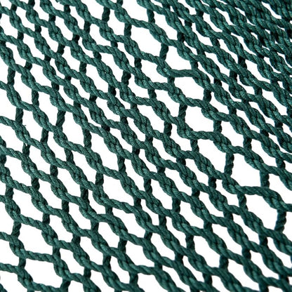 Lazy Daze Hammocks 10.5 FT Double 2 Person Caribbean Rope Hammock, Hand Woven Polyester Hammock with Spreader Bars, for Outside Outdoor Backyard Patio Poolside, 450 LBS Capacity, Green