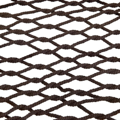Sunnydaze Cotton Rope Hammock for Outside - 450-Pound Capacity Indoor or Outdoor Hammock with Spreader Bars - Brown