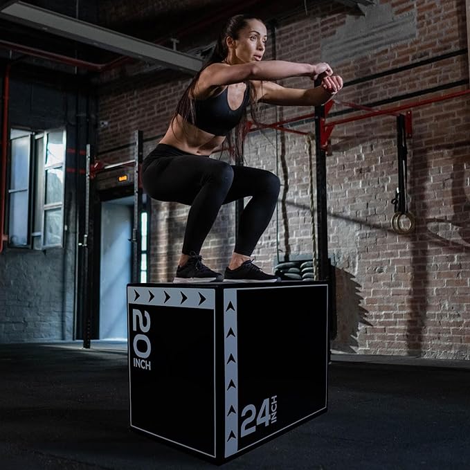 BalanceFrom 3-in-1 Foam Plyometric Jump Box for Home Gym with Multiple Height Options – Versatile Plyo with Non-Slip Surface for Strength, HIIT, Step-Ups, and Agility Training