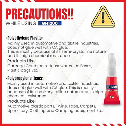 1 Gram (Pack of 24) Single Use Super Glue All Purpose - Superglue - Ca Glue Thick & Strong Adhesive for DIY Craft, Ceramics, Frame, Leather, Metal Etc