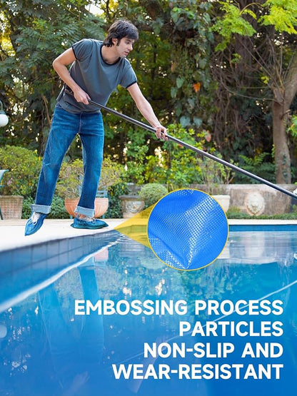 Shoe Covers Disposable Non Slip Pack of 300 (150 Pairs): TOOSOFt Blue Plastic Booties for Shoes Covers - Extra Large Foot Booties Disposable Waterproof Indoors,fits up to Size 11 US Men and 13 Women