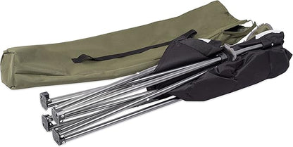 Internet's Best Padded Camping Folding Chair - Comfortable Outdoor Sports Chairs w/Cup Holder, Portable Carry Bag - for Beach, Park, Soccer, Baseball, Softball, Picnic, Adults - Green 2 - Pack