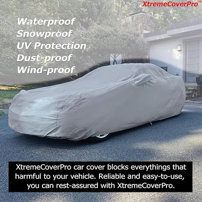 All Weather Waterproof car Cover Good for rain Snow uv Protection dust Small SUV Q3 X1 Blazer Encore Trailblazer Nitro Escape CR-V Patriot SELTOS Gray
