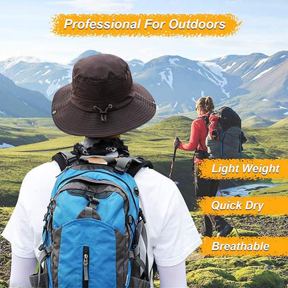 Women Fishing Sun Hat Men Summer UV Protection Bucket Hats Mesh Ventilated Outdoor Hiking Gardening Beach Lawn Hat