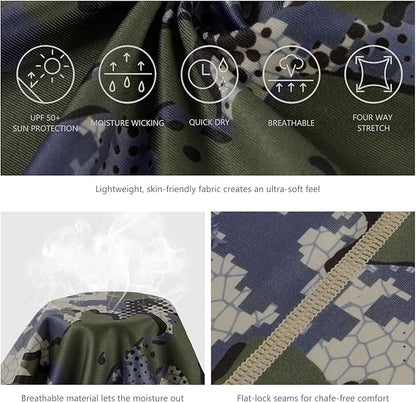 BASSDASH UPF 50+ UV Sun Protection Neck Gaiter Fishing Mask Hunting Kayaking Hiking Cycling Ski Sports