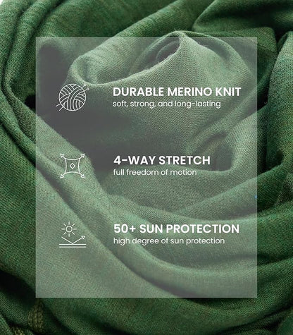 Merino Wool Base Layer Women - 100% Merino Wool Shirt Women Thermal Underwear Long Sleeve T-Shirt for Hiking