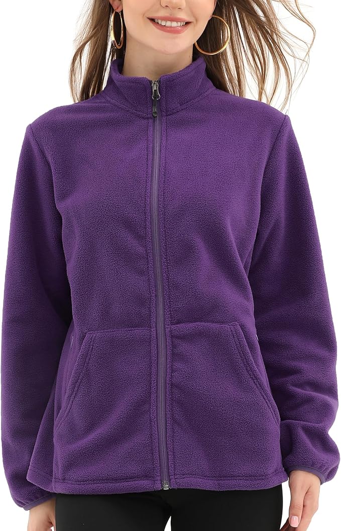Argstar Women's Fleece Jacket with 6 Pockets (XS-2XL)