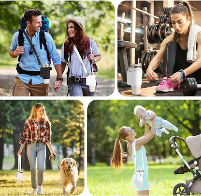 All Day Quencher Carry All for Stanley 40/30 oz Tumbler, Crossbody Bag with Phone Holder & Strap, Water Bottle Carrier Bag