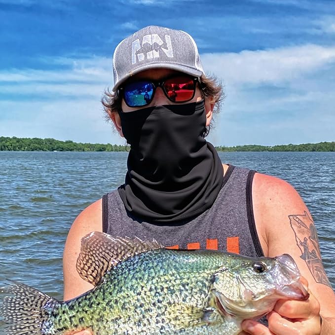 HONGTEYA 6 Pack Neck Gaiter Face Mask: Breathable Windproof Face Cover Balaclava High Elastic Earloop Bandana for Men Women