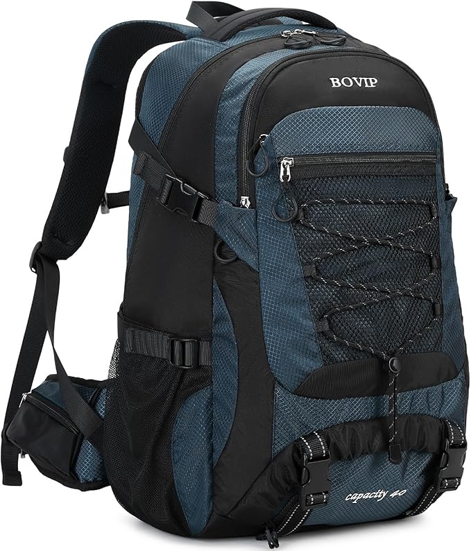 BOVIP 40L Hiking Backpack Waterproof Lightweight Daypack Travel Sports Camping Backpack for Men Women