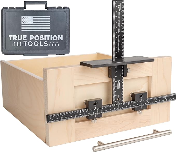The Original Cabinet Hardware Jig - Made in USA - Most Accurate Tool for Knobs and Pulls - Hand Calibrated by True Position Tools