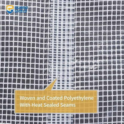 GUARD SHIELD Clear White Tarp Heavy Duty 12x20 Feet Waterproof for Greenhouse Outdoor Garden Poly Cover UV Resistant 3x3 Weave 10mil
