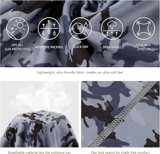 BASSDASH UPF 50+ UV Sun Protection Neck Gaiter Fishing Mask Hunting Kayaking Hiking Cycling Ski Sports