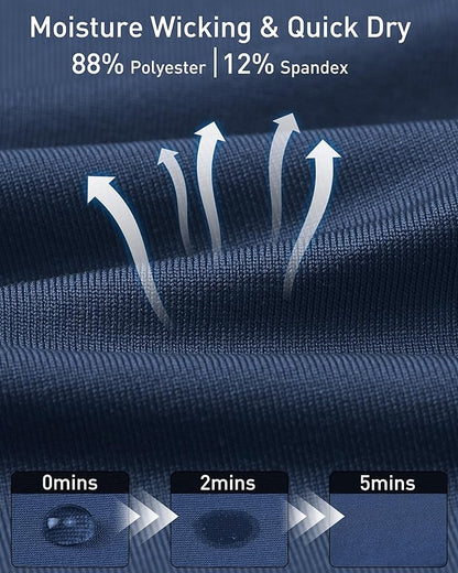 Roadbox 2 Pack Men's Compression Pants, Quick Dry Running Tights Workout Leggings, Athletic Base Layer for Gym Football Yoga