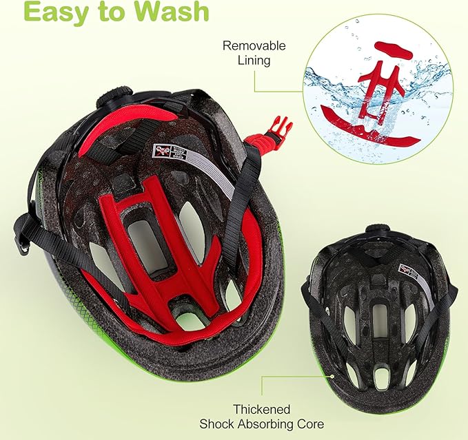 Kids Helmet 3-8 Adjustable Toddler Helmets with Kids Knee Pads and Elbow Pads Set for Cycling, Scooters, Skateboarding, Skating