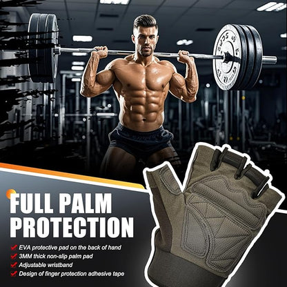 Weight Lifting Gloves, Gym Gloves for Men and Women, Full Palm Protection for Sports, Weightlifting, Training, Cycling, Pull-Ups, Rowing, and Mountaineering