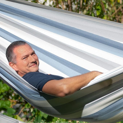 La Siesta® XL King Brisa Classic Hammock & CasaMount, Walls Ceilings Beams Suspension Kit - Indoor Outdoor Hammock Swing, Weather Resistant, Sea Salt