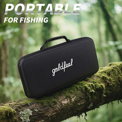 GOLDFEEL 6.9 Ft Carbon Fiber Fishing Rod and Reel Combo - Medium Power Fast Action Spinning Rod with Pre-Spooled Reel, Portable Travel Case for Saltwater Freshwater Fishing