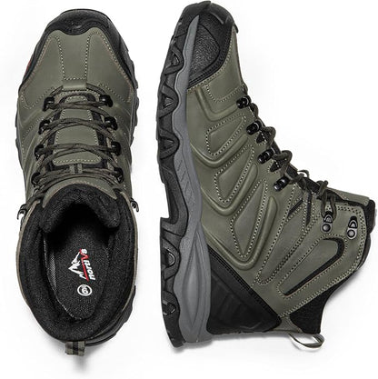 NORTIV 8 Men's Ankle High Waterproof Hiking Boots Outdoor Lightweight Shoes Trekking Trails Armadillo