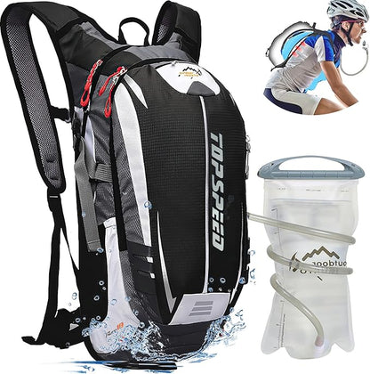 INOXTO Hydration Pack Backpack，18L Hydration Pack Lightweight Water Backpack with 2L Water Bladder Bag Daypack for Hiking Running Cycling Camping Hunting for Women Men