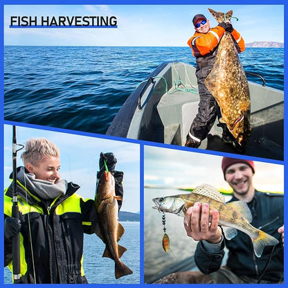 Telescopic Fishing Rod and Reel Combo Kit, 2PACK 6.9FT Carbon Fiber Collapsible Rods, Spinning Reels, Lures and Carrier Bag, Saltwater & Freshwater Travel Fishing Gear for Adults