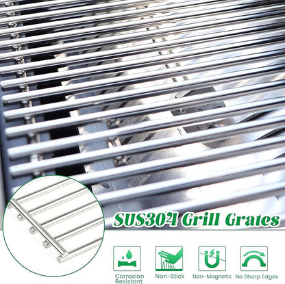 Cooking Grates for Pit Boss 1000 Series Grill Grid Wood Pellet Smoker Austin XL Parts Rancher Sportsman 1100 Replacement 32422 PB1000XL-036-R00 Stainless Steel 304 PB1000 BBQ Pitboss Accessory