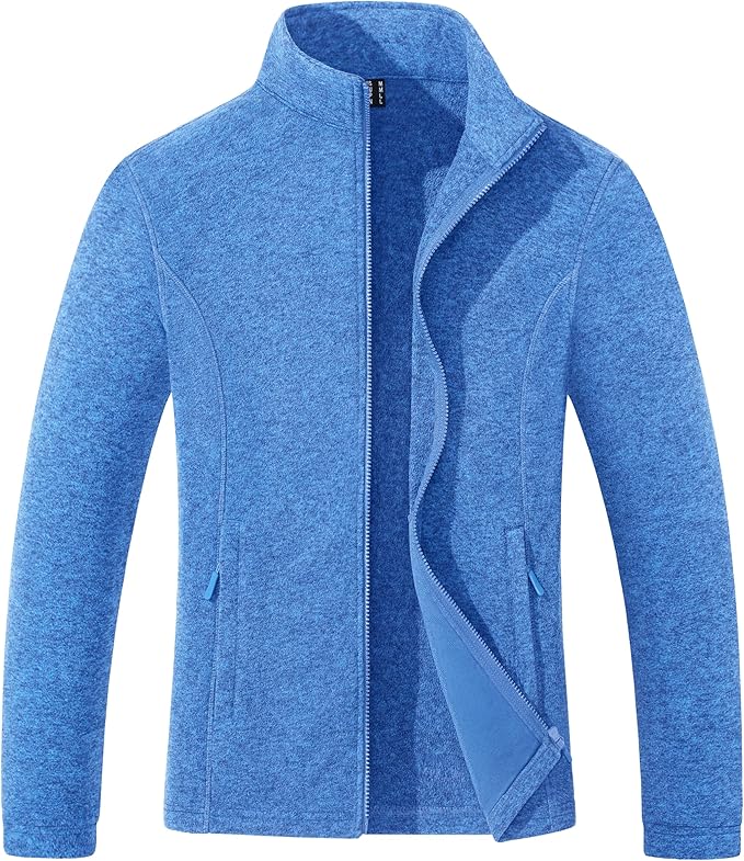 MAGCOMSEN Fleece Jacket Women Zip UP Lightweight Soft Polar Warm Winter Jackets for Women with Pockets Outdoor Hiking