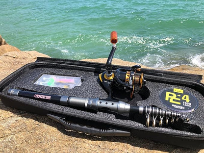 Telescopic Fishing Rod and Reel Combination, 240 Cm Carbon Fiber Rod, Adult Foldable Fishing Rod Suitable for Freshwater and Salt Water