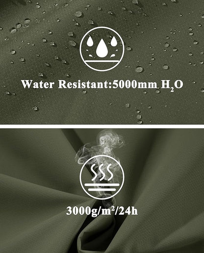 MAGCOMSEN Men's Lightweight Windbreaker Rain Jacket Raincoat with Detachable Hood for Hiking Fishing Activewear