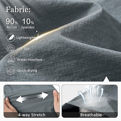 Mens Hiking Pants Convertible Lightweight Quick Dry Zip Off Waterproof Outdoor Travel Fishing Hunting Pants