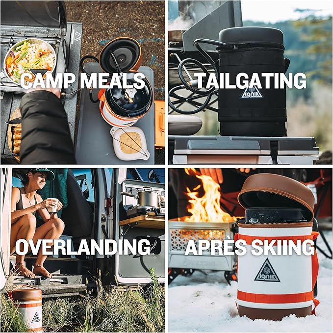 Ignik Refillable Gas Growler Deluxe 5-Pound Propane Tank with Carry Case and Adapter Hose