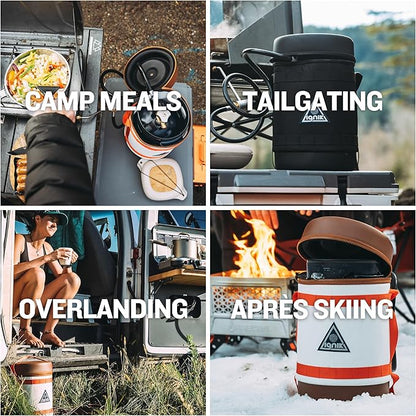 Ignik Refillable Gas Growler Deluxe 5-Pound Propane Tank with Carry Case and Adapter Hose