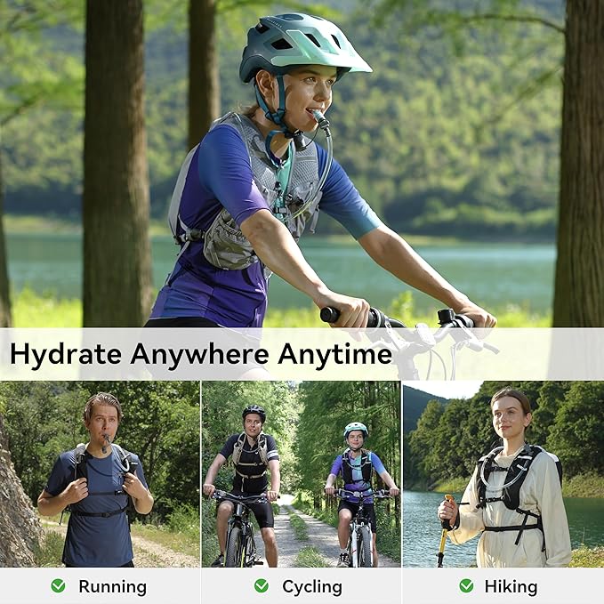 MARCHWAY Lightweight TPU Hydration Bladder 2L/3L for Hydration Packs, Slide-Seal Wide Mouth Water Reservoir Bag with Carry Handle for Hiking, Cycling, Running, Camping, Travel