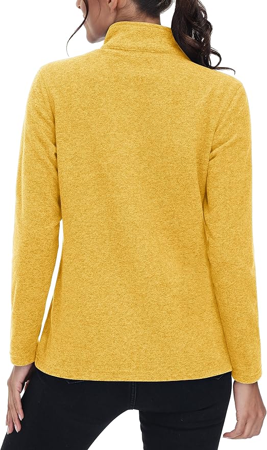 MAGCOMSEN Fleece Jacket Women Zip UP Lightweight Soft Polar Warm Winter Jackets for Women with Pockets Outdoor Hiking
