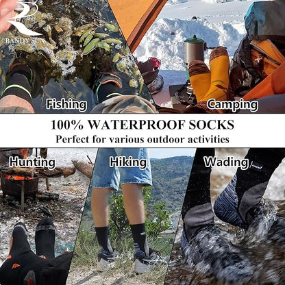 RANDY SUN Waterproof Breathable Socks, [SGS Certified] Unisex Novelty Skiing Trekking Hiking Wading Trail Socks